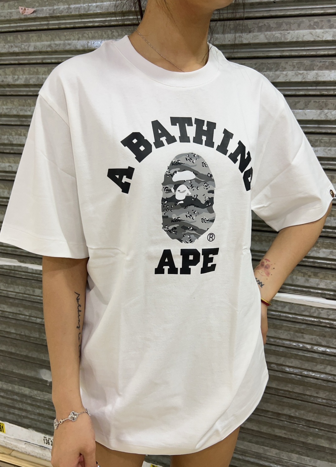 1:1 quality version desert ape head letter print tee 4 colors