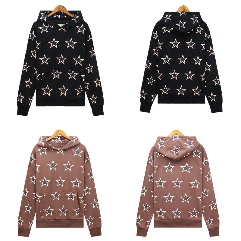 all-over printed star letter hoodie & pants 4 colors