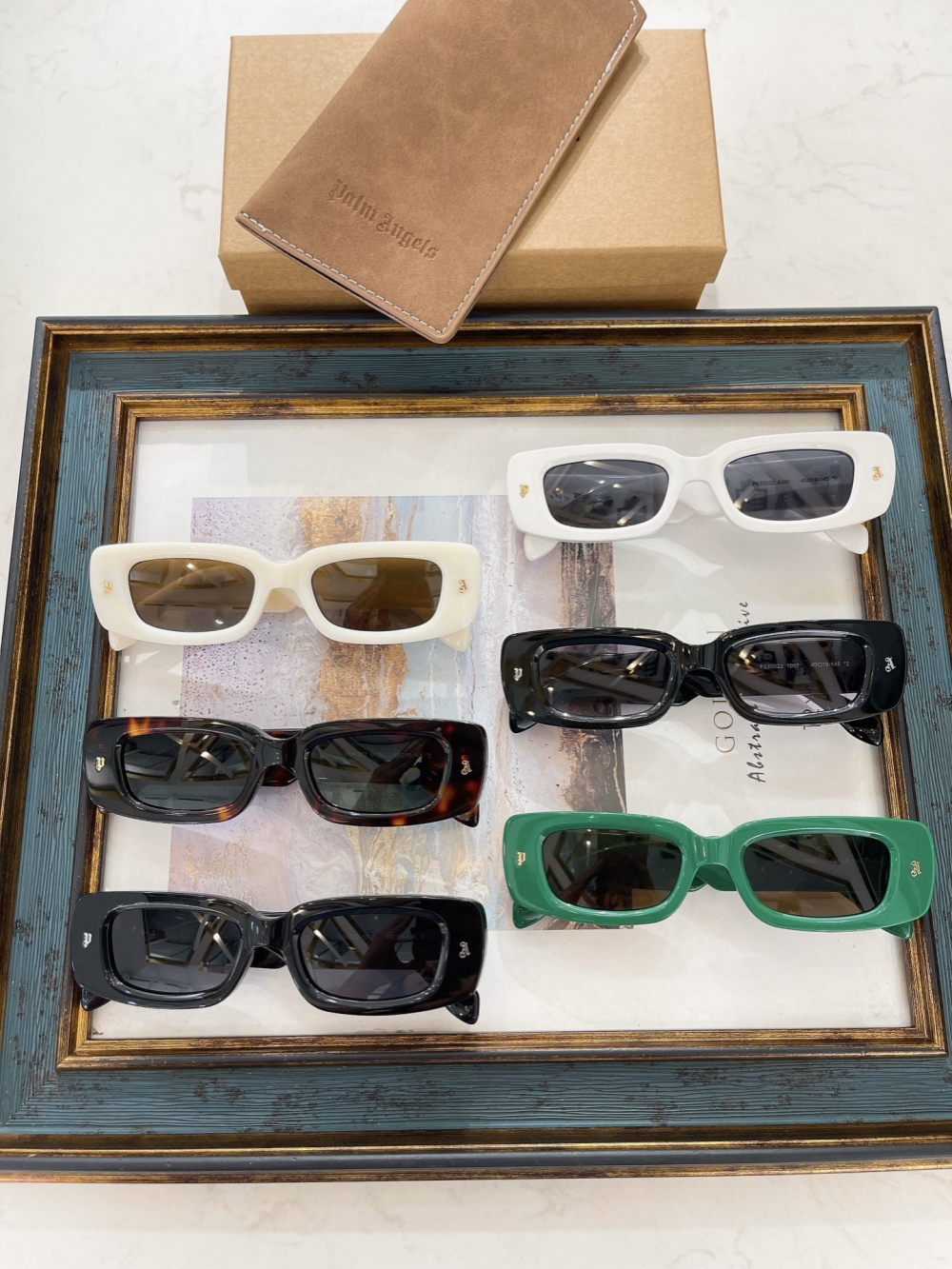 1:1 quality version pa alphabet small frame sunglasses 6 colors