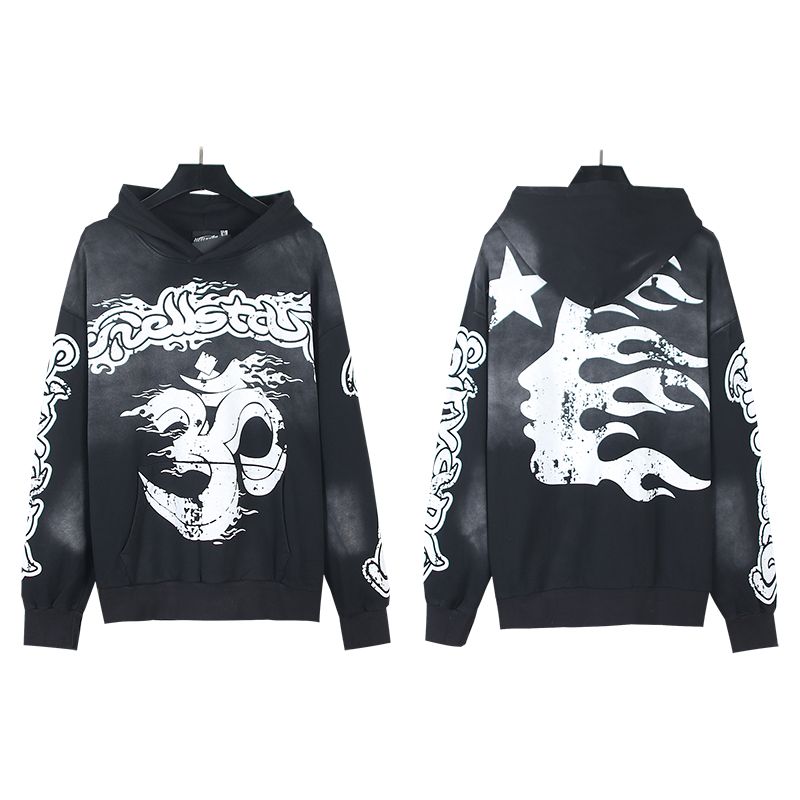 Hellstar Studio Cartoon Letter Logo Hoodie detail photo 3
