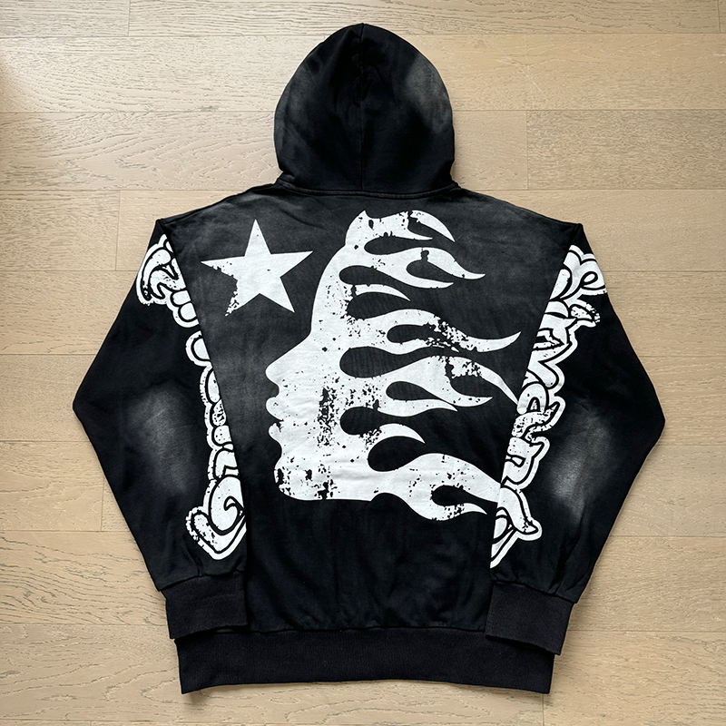 Hellstar Studio Cartoon Letter Logo Hoodie detail photo 2