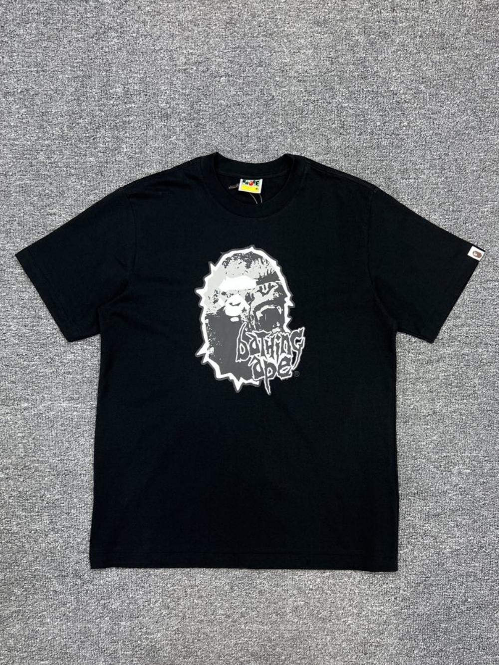 1:1 quality version angry ape big head letter print tee