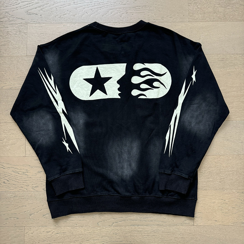 Hellstar Studio Double Letter Logo Side Sweatshirt detail photo 2
