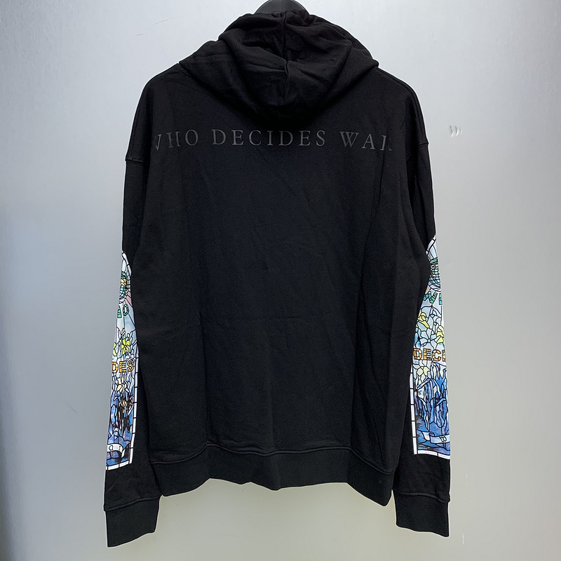 underwater world back letter logo print hoodie