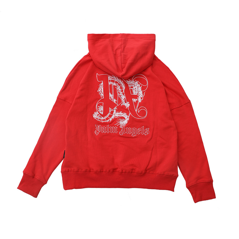 back flying dragon large letter embroidered hoodie 2 colors