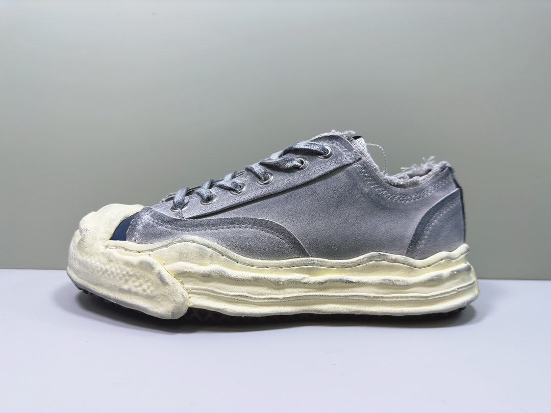1:1 quality version water dyed vintage open mouth smile thick bottom dirty shoes