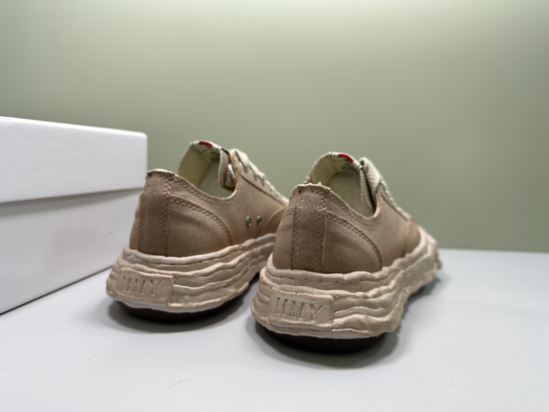 1:1 quality version water-dyed vintage khaki lace-up low-top shoes