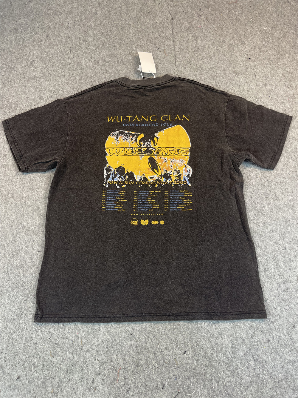 [buy more save more] wu tang rock band letter print vintage couple high street tee