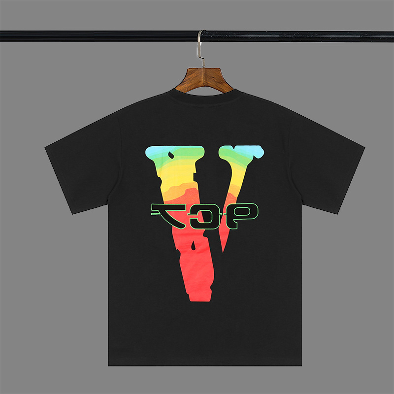 colorful character v print tee 2 colors