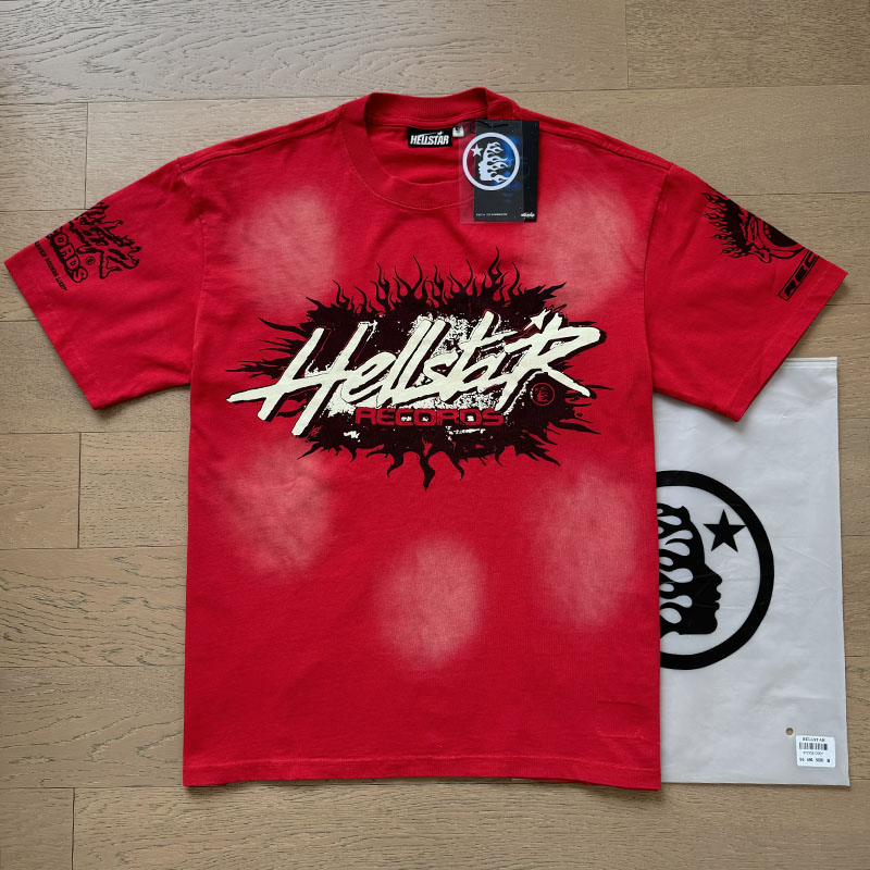 Hellstar Studio Explosive Flame Letter Logo T-shirt detail photo 12