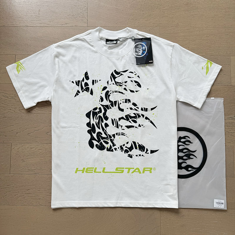 Hellstar Studio Mottled Portrait Splash Ink T-shirt detail photo 1