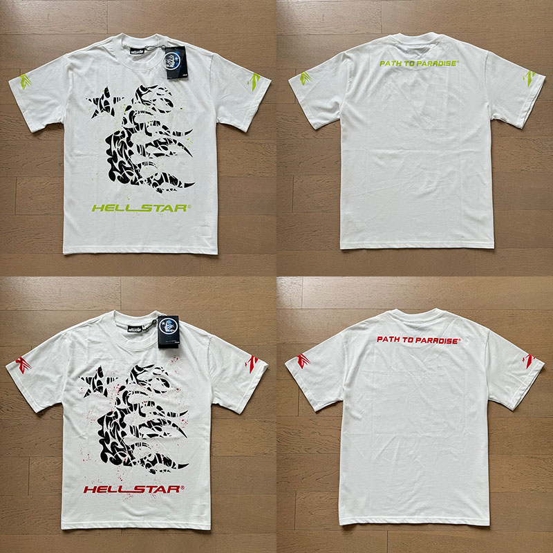 Hellstar Studio Mottled Portrait Splash Ink T-shirt detail photo 5