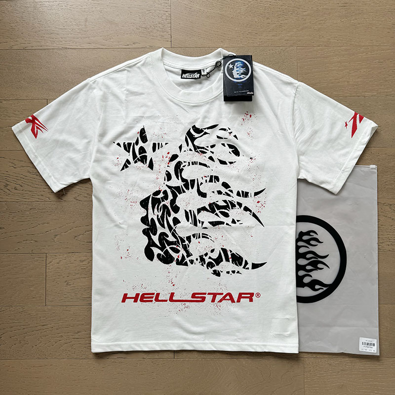 Hellstar Studio Mottled Portrait Splash Ink T-shirt detail photo 3
