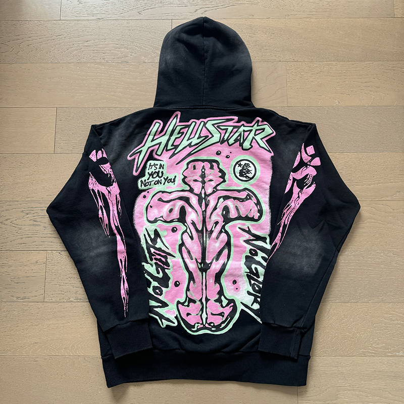 Hellstar Studio Gut Pollen Alphabet Hoodie Pants Set detail photo 15