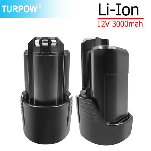Turpow BAT411 12V 3.0Ah Li-Ion Battery For Bosch 12V cordless Electric Drill Rechargeable Battery On for BAT412 BAT412A BAT411A