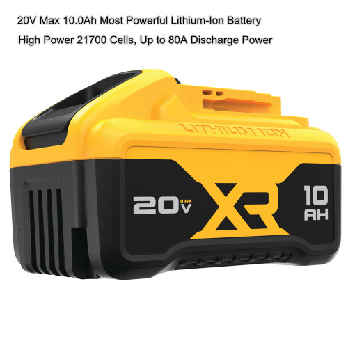 Factory New 20V 10.0Ah Lithium-Ion Battery Pack for DCB210 for Dewalt 20 Volt MAX Cordless Power Tool Drills, Free Shipping