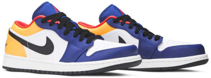 Air Jordan 1 Low White Deep Royal Blue 553558 123