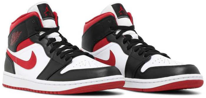 Air Jordan 1 Mid Black Gym Red 554724 122