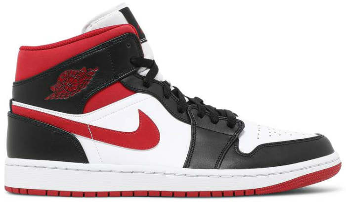 Air Jordan 1 Mid Black Gym Red 554724 122