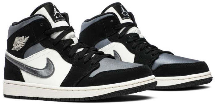 Air Jordan 1 Mid SE Satin Smoke Grey 852542 011