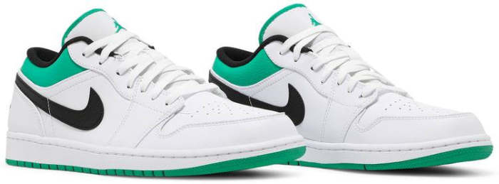 Air Jordan 1 Low White Lucky Green 553558 129