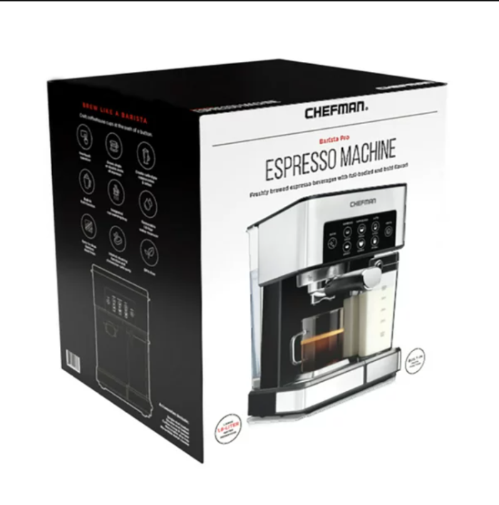 US 199.99 Chefman Barista Pro Espresso Machine, New, Stainless Steel