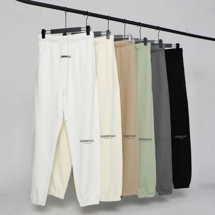 FEAR OF GOD FOG double line Essentials print high street 3M reflective drawstring casual trousers for couples