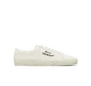 Designer Court Classic Sl/06 Embroidered Sneakers In Canvas And Smooth Leather Shoe Luxury Designer Shoes Fashion Top Quality 1:1 Destiny Italy Craft