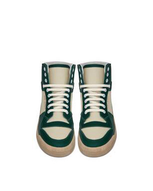 Designer Sl24 Mid-Top Sneakers In Used-Look Leather Shoe Luxury Designer Shoes Fashion Top Quality 1:1 Destiny Italy Craft
