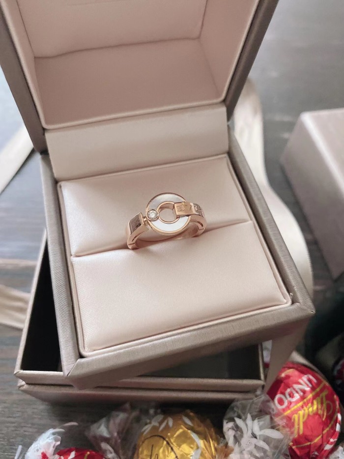 Bvlgari Ring Designer copper coin ring with box
