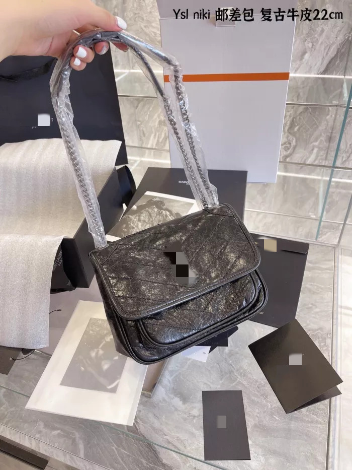 Small leather Designer flap messenger bag 2022 Designer women-Niki counter new product star model handbag
