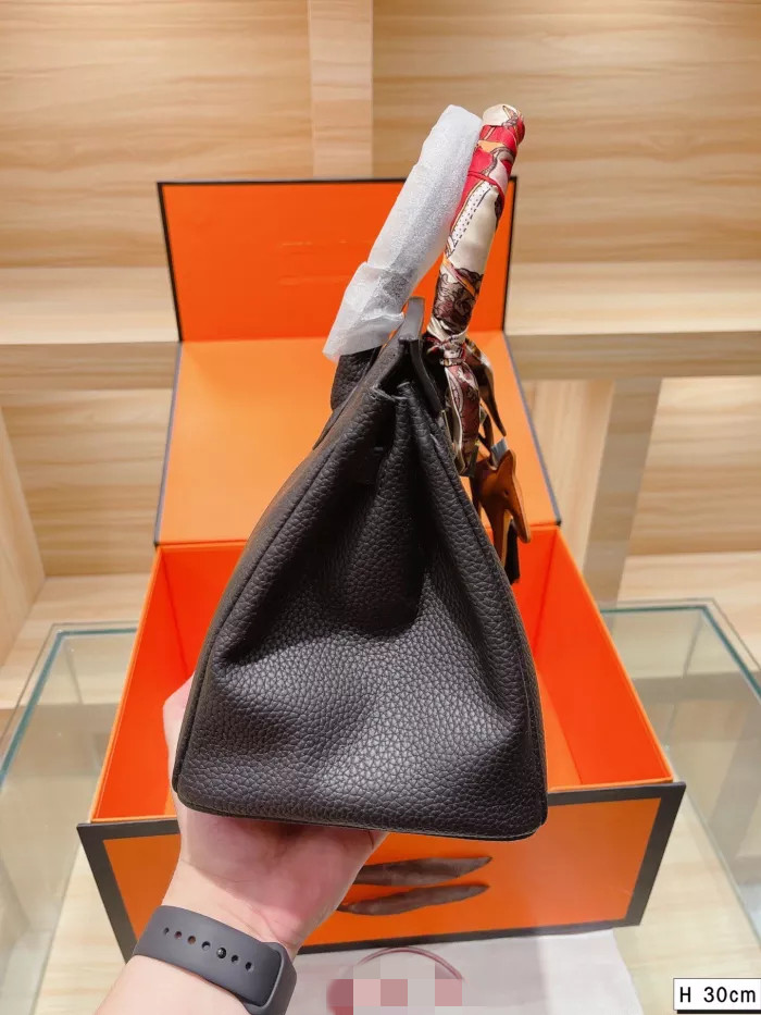 Designer Birkin Bag with lychee pattern handbag