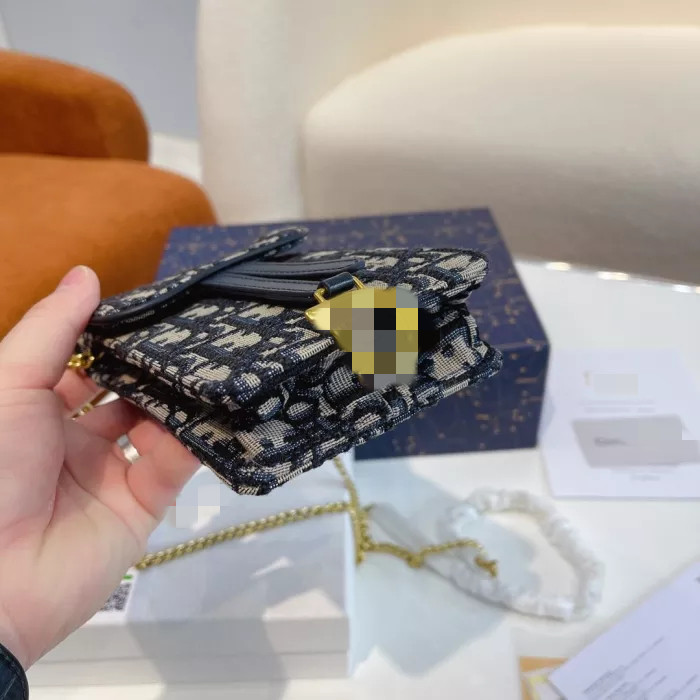 Designer mobile phone bag old flower canvas chain bag handbag
