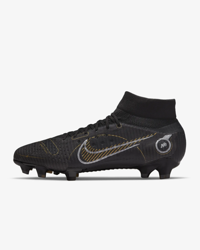 Nike Soccer Shoes Mercurial Superfly 8 Elite FG Firm-Ground Soccer Cleats Outdoor Leather Comfortable Knit ACC Football Boots