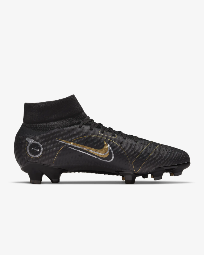 Nike Soccer Shoes Mercurial Superfly 8 Elite FG Firm-Ground Soccer Cleats Outdoor Leather Comfortable Knit ACC Football Boots