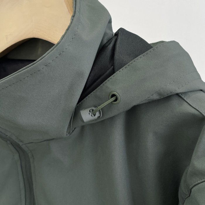 Designer Outdoor Performance Jacket Dark Waterproof Wind Resistant