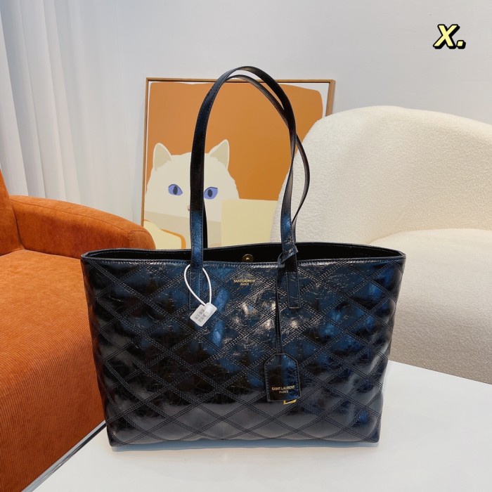 Saint Laurent Oil Wax Leather HOBO Shopping Bag YSL handbag