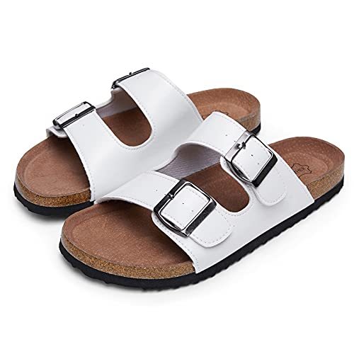 Womens Slide Sandals-White