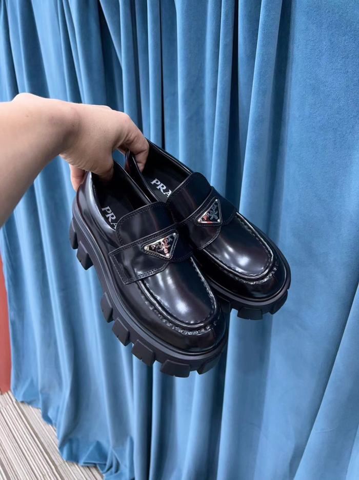 Prada monolith platform loafers