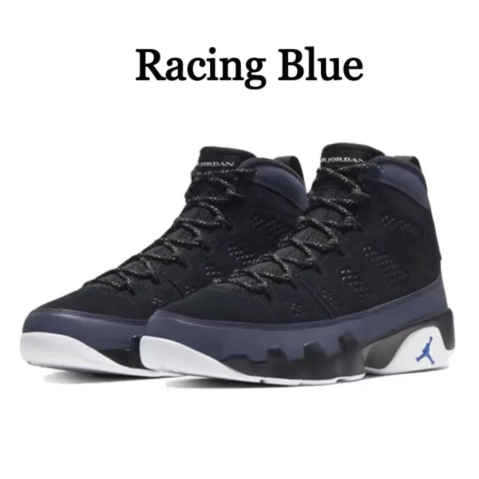 Air Jordan 9 2023 New Pattern Basketball Shoes Racing Blue AJ9 Jumpman 9 Casual Shoes Basketball Men's Sports Shoes High Quality Bull Oreo Mandarin Duck White Blue Purple Grape 40-47