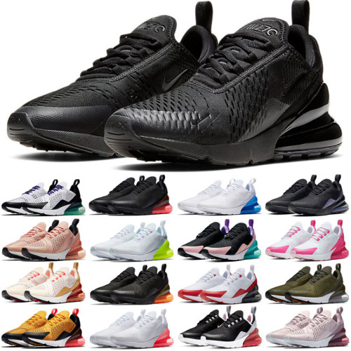 2023 Max 270 Casual Shoes Mens Womens Air 270s Running Shoes React Triple Black White Royal Chaussure Bred Be True Metallic Gold Barely Rose Olive Dusty Cactus Midnight Navy Sneakers 36-45