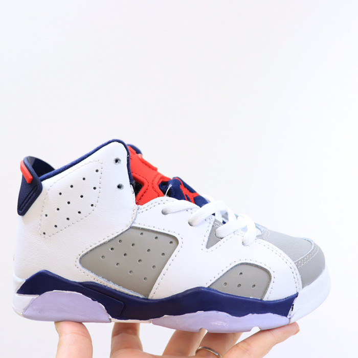 NIKE AIR Jordan 6S AJ 6 Kids Basketball Shoes AJ6 2023 New Hot Sneakers 6s boys 6 Kids running shoes kids shoes youth toddler infants Children Midnight Navy sneaker Red Oreo Sail designer trainers baby AJ 6s Children Athletic Size 26-35
