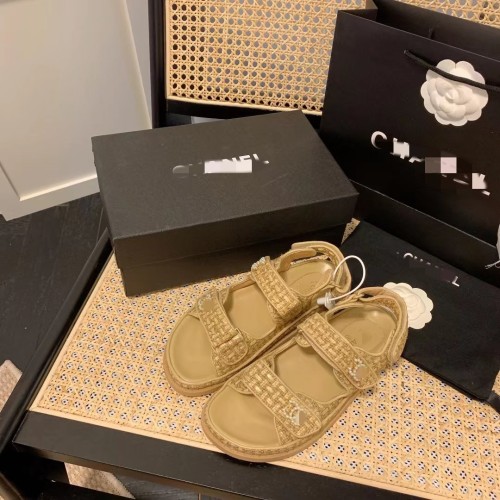 C Shoes Velcro woven sandals