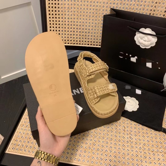 C Shoes Velcro woven sandals