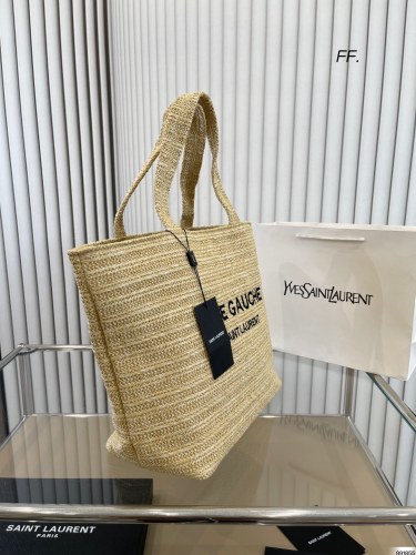 Yves Saint Laurent straw shopping bag YSL Handbag