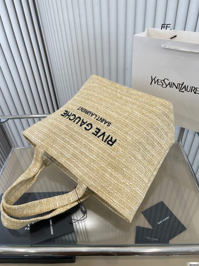 Yves Saint Laurent straw shopping bag YSL Handbag