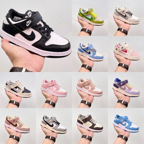 Nike KIDS SB Dunk Low low-top sneakers strap limited leather material children's shoes