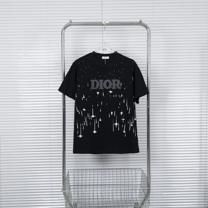 Dior men's women's same style short-sleeved half-sleeved couple's loose oversize version T-shirt