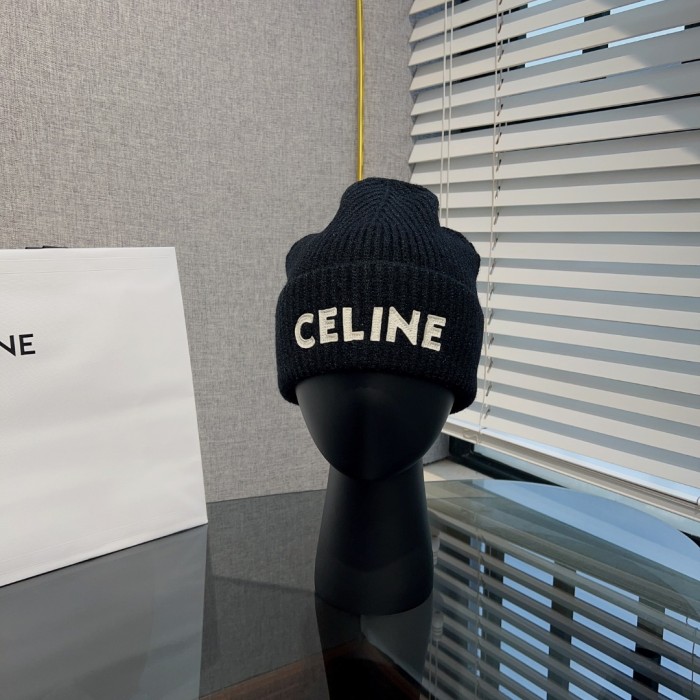 CELINE personalized letter embroidered knitted hat
