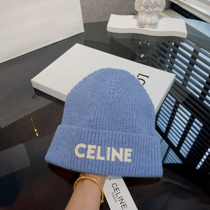 CELINE personalized letter embroidered knitted hat